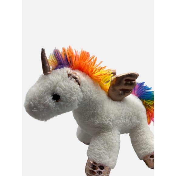 Kellytoy Rainbow Unicorn 11" Plush Animal Sparkly Colorful Yarn Mane & Tail 2019 - Picture 2 of 6
